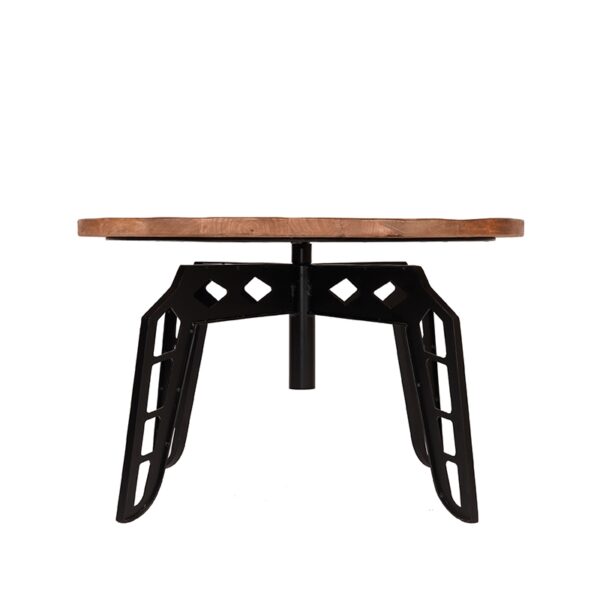LABEL51 Salontafel Pebble - Rough - Mangohout - 80 cm - Rond - Afbeelding 4
