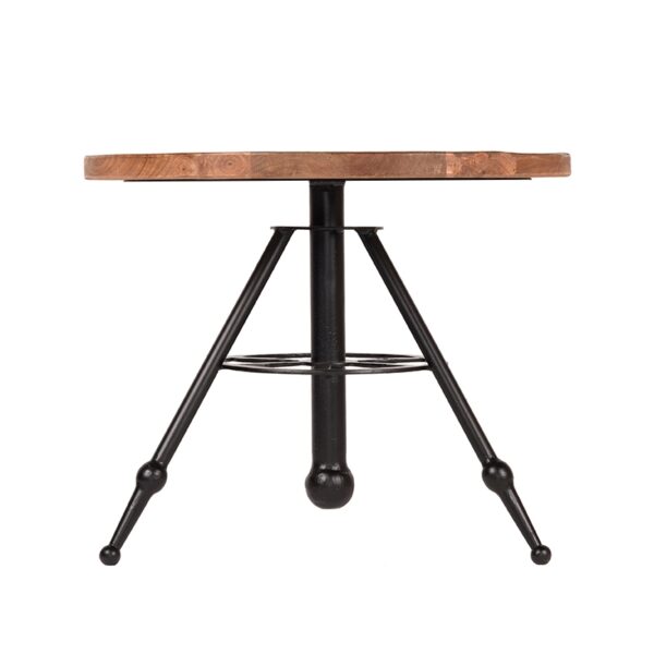 D-MAXX Salontafel Solid - Rough - Mangohout - 60 cm - Rond Solid