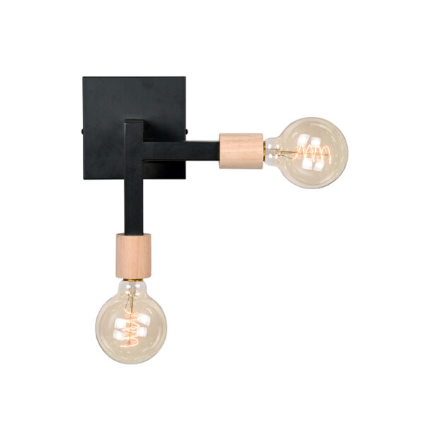 LABEL51 Wandlamp Loco - Zwart - Metaal Metaal