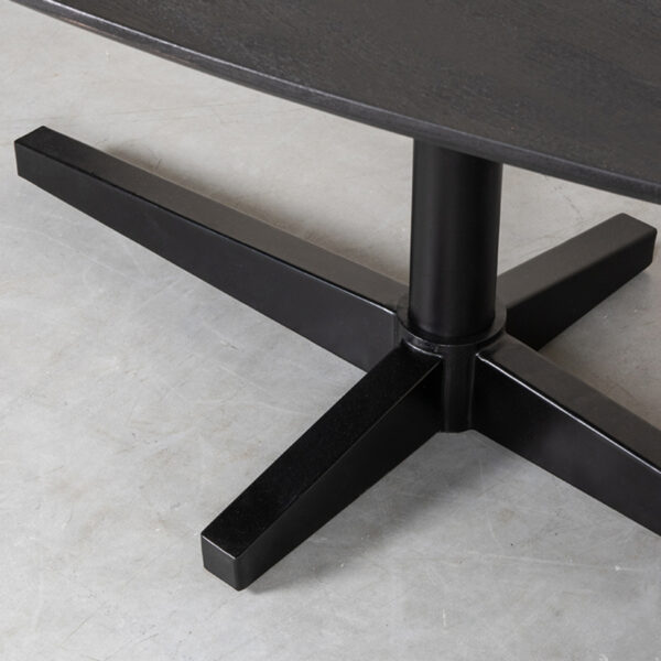 LABEL51 Eetkamertafel Rosie - Zwart - Mangohout - 180x100 cm - Afbeelding 4