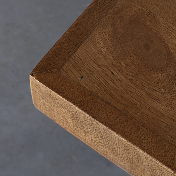 LABEL51 Eetkamertafel Tafelblad Straight Edge - Nature - Mangohout - 70 cm Straight Tafelblad Straight Edge