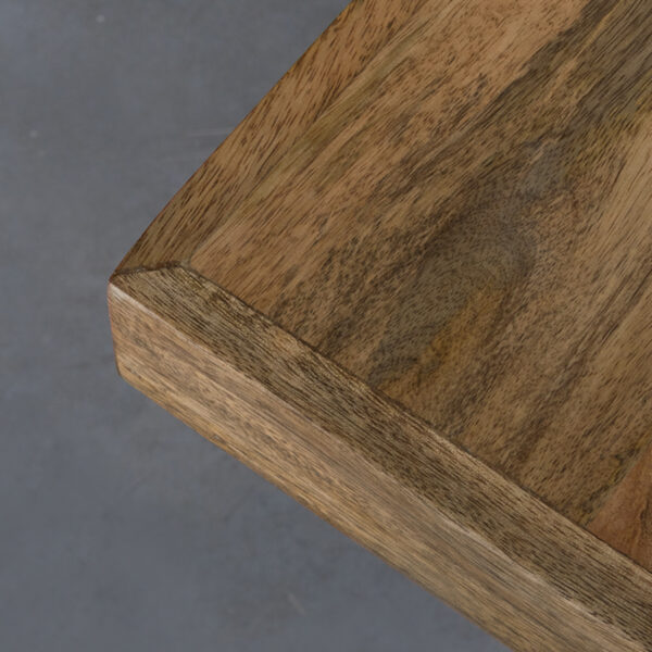 LABEL51 Eetkamertafel Tafelblad Straight Edge - Rough - Mangohout - 120 cm Straight - Afbeelding 4