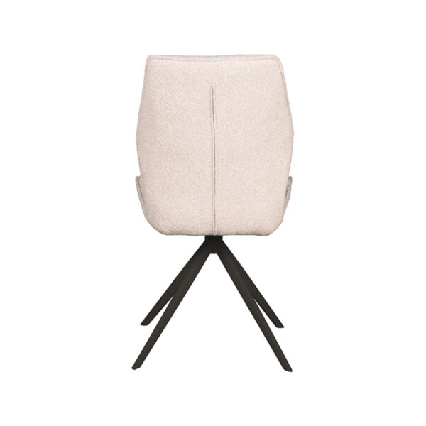 LABEL51 Eetkamerstoel Comfy - Naturel - Boucle - Black Frame - Afbeelding 4