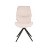 LABEL51 Eetkamerstoel Comfy - Naturel - Boucle - Black Frame Comfy