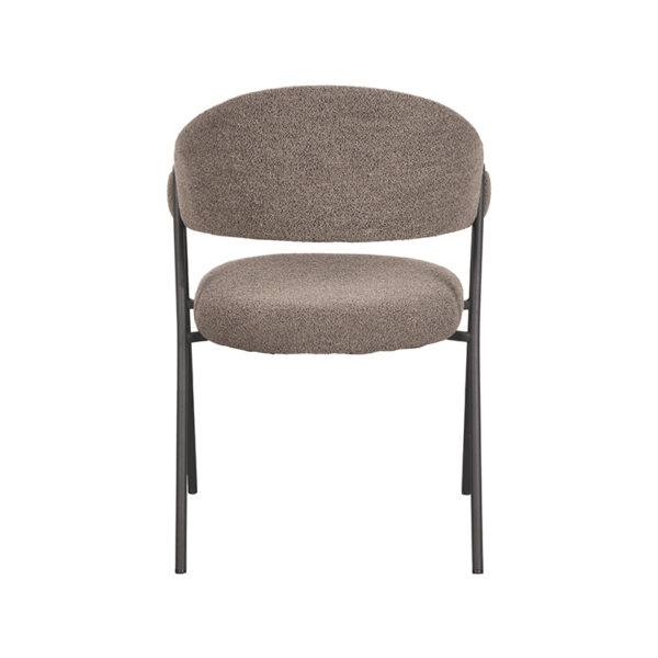 LABEL51 Eetkamerstoel Lowen - Bruin - Boucle - Black Frame - Afbeelding 4