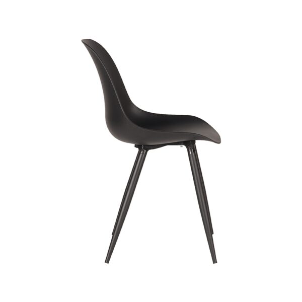 LABEL51 Eetkamerstoel Monza - Zwart - Kunststof - Black Frame - Afbeelding 5