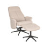 LABEL51 Fauteuil Bergen - Naturel - Boucle - Incl. Hocker - Afbeelding 4